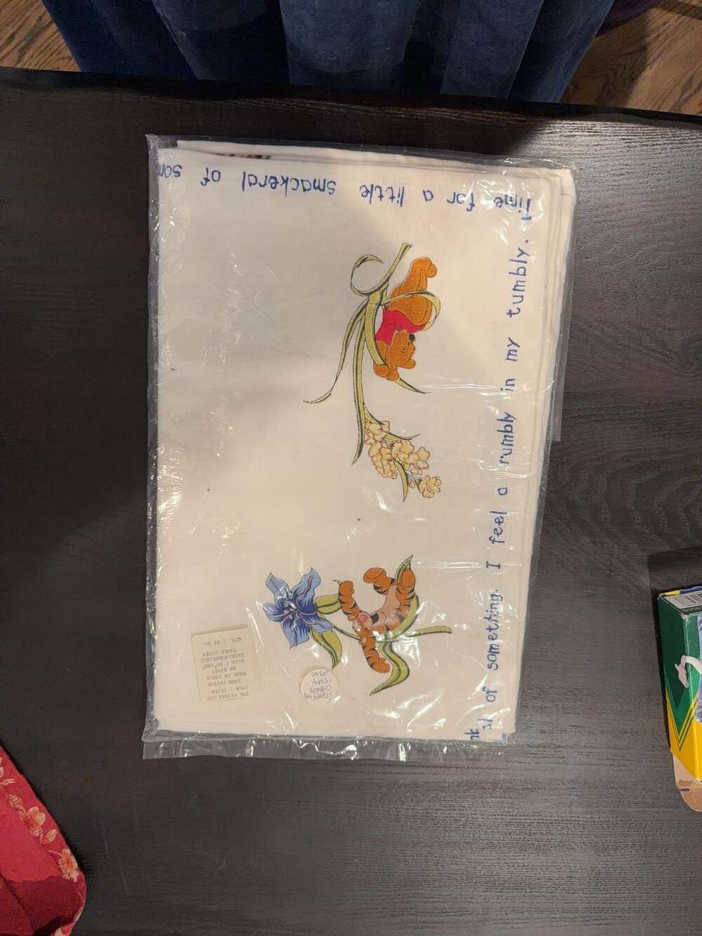 Vintage NEW Disney Winnie the Pooh 60x60 Cotton Tablecloth FROM 1997 reusable